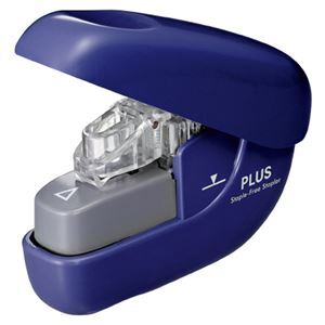 【新品】(まとめ) プラス 針なしホッチキスペーパークリンチ 6枚とじ ブルー SL-106NB 1個 〔×10セット〕