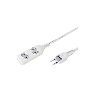【新品】(まとめ)サンワサプライ タップ 2P・3個口5.0m TAP-3W5N 1セット(5個)〔×3セット〕