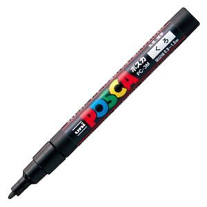 【新品】(まとめ) 三菱鉛筆 水性マーカー ポスカ 細字丸芯 黒 PC3M.24 1本 〔×50セット〕