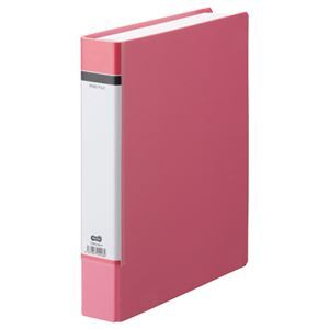 【新品】(まとめ) TANOSEE Oリングファイル(貼り表紙) A4タテ 2穴 330枚収容 背幅53mm ピンク 1冊 〔×20セット〕