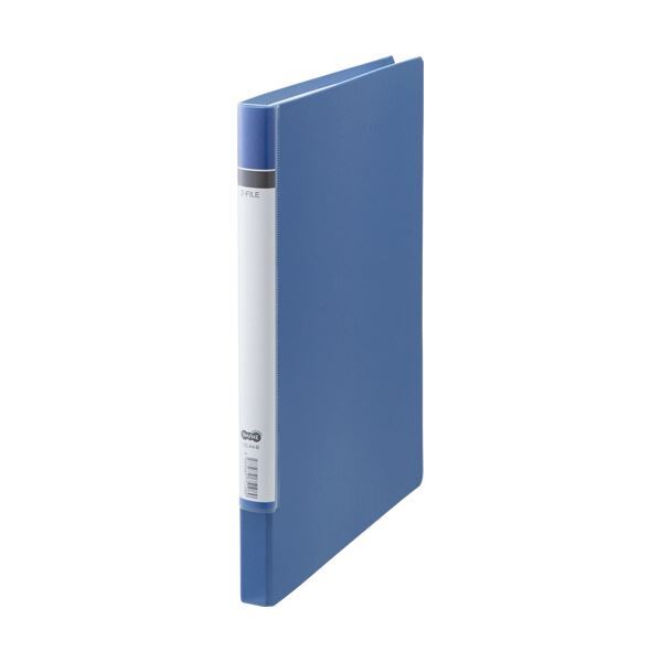 【新品】(まとめ)TANOSEE Zファイル(貼り表紙)ロングタイプ 青 1セット(10冊) 〔×2セット〕