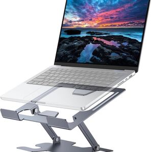 【新品】ノートパソコンスタンド パソコンホルダー 折りたたみ式 タブレットスタンド 無段階高さ 人間工学設計