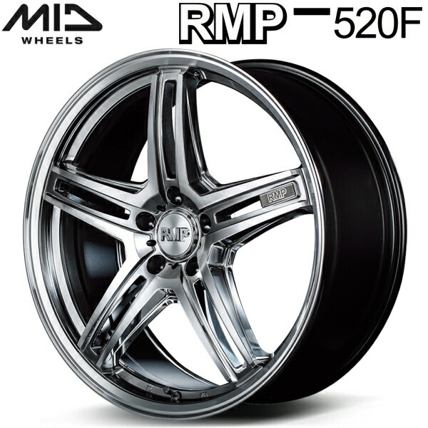 MID RMP 520F 4本Set ハイパーメタルコート/ポリッシュ 8.0-19 5/114.3+42
