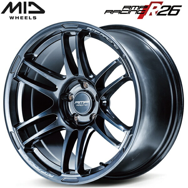 MID RMP RACING R26 4本Set ディープチタンシルバー 7.5-18 5/100+50