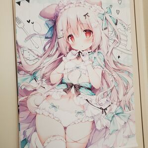 桃豆こまもち WスエードB2タペストリー