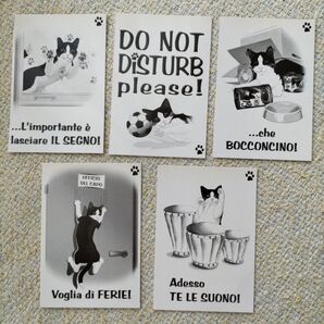 キャットフードのフィリックス イタリア広告ポストカード5枚