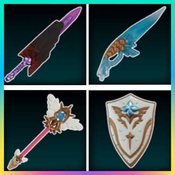 【新品未使用】ガシャポンクエスト~決戦!浅草遺跡編~勇者の盾など4種セット
