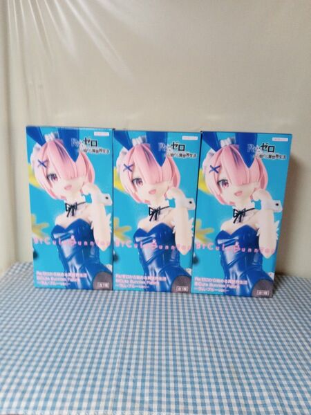 Re:ゼロから始める異世界生活 BiCute Bunnies Figure ラム ブルーver. 三個組