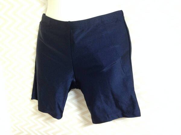 送料無料 ボーイズ セミロング丈パンツ スクール水着 160サイズ ネイビー 新品 イオン