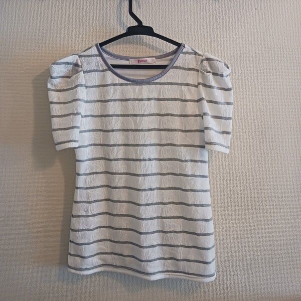 ボーダー トップス カットソー Tシャツ