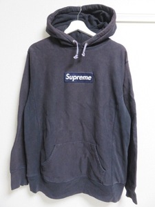 初期 00s カナダ製 SUPREME シュプリーム BOX LOGO HOODIE PULLOVER ボックスロゴ パーカー フーディー プルオーバー L 黒 ブラック