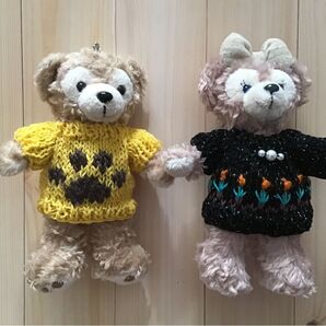 ダッフィーとシェリーメイのサマーニットコーデ