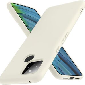 新品未使用 Google Pixel5用スマホケース シリコンケース ベージュ アイボリー グーグルピクセル5