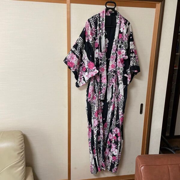浴衣 単品 黒地 ハニーズ