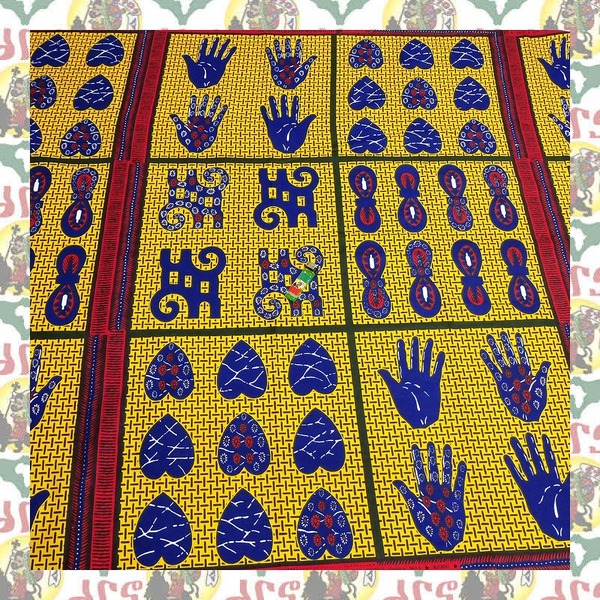 【SALE/270cm x 110cm/3ヤード】アフリカンプリント生地 barg-q01 アフリカ布 アフリカ生地 ゴールドプリント アンカラ キテンゲ パーニュ