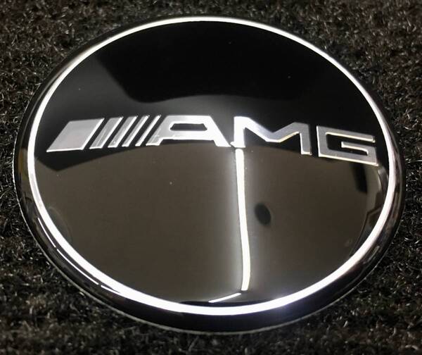 メルセデスベンツ 57mm AMG Black ボンネットバッジ・エンブレム クリスタル(結晶塗装)仕上げ W222 Sクラス S63AMG S65AMG