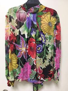  Keita Maruyama Blooming Flowers.. silk blouse unused goods new goods 