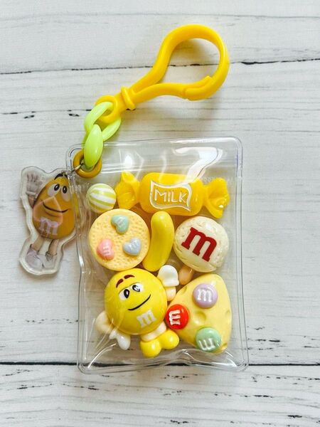 ガチャ詰めポーチ風☆ぷっくりmチョコ④☆キャンディバックキーホルダー パーツまとめ売り