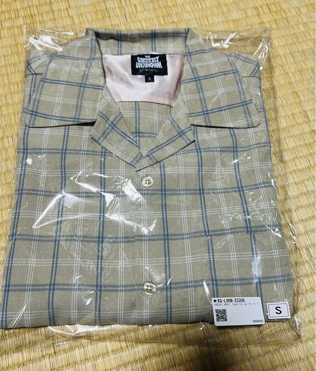 King Gnu KAZUKI ARAI “Open Collar Shirt” キングヌー 【L
