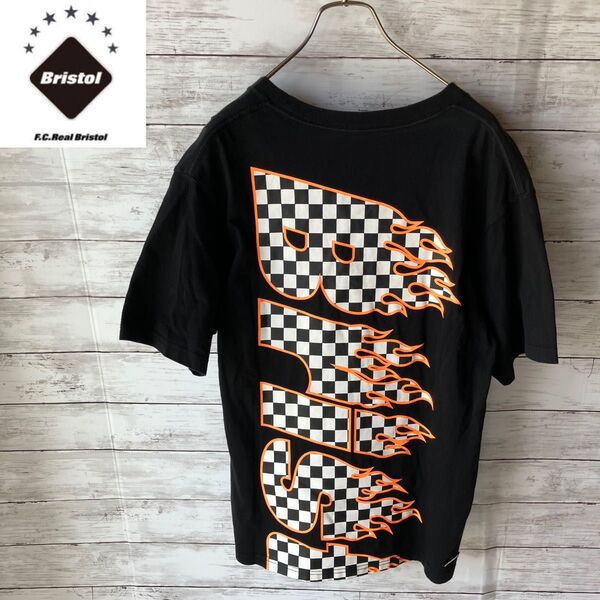 FCRB ファイヤーパターン ラバーロゴ 半袖tシャツ バックプリント soph エフシーリアルブリストル ソフネット