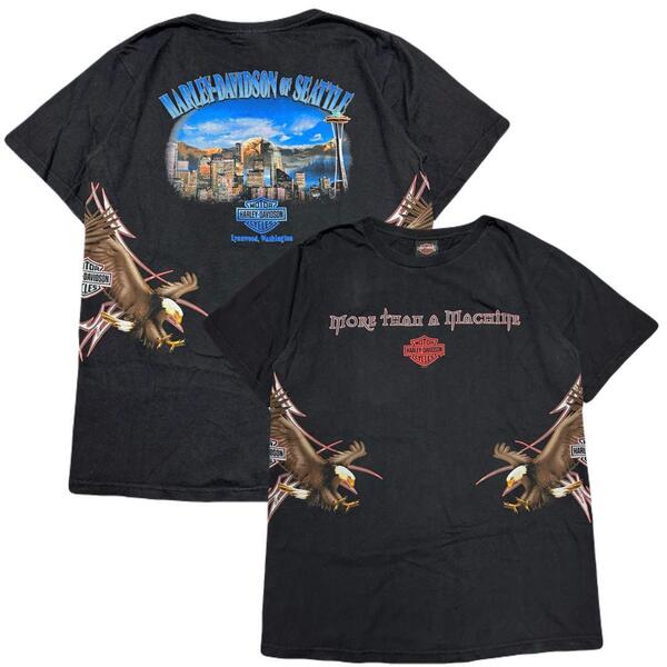 2003 ハーレダビッドソン ツインイーグル シアトル Tシャツ