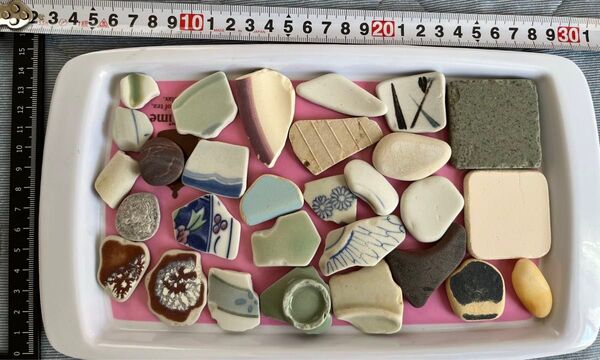 シータイル 天然 ハンドメイド素材 クラフトパーツ シー陶器 夏休み 作品