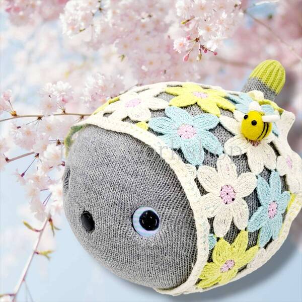 NICOBO(ニコボ)のアクセサリー かぎ針編みフラワースカーフ(イエロー系)
