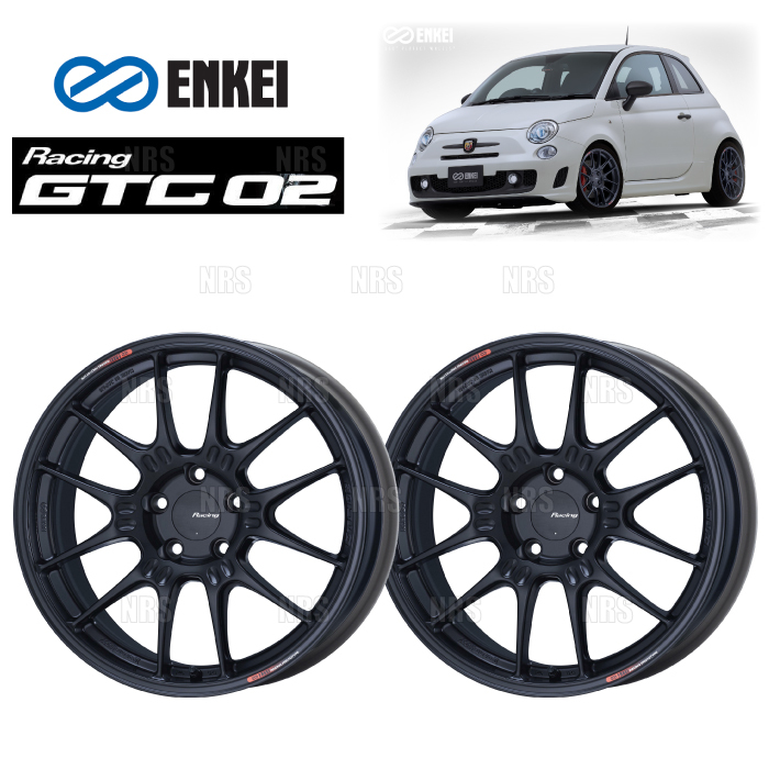 ENKEI エンケイ GTC02 (MBK マットブラック/リアフェイス) 10.5J x 18インチ +35 PCD114.3 5穴 2本セット (GTC02-E036-MBK-2S