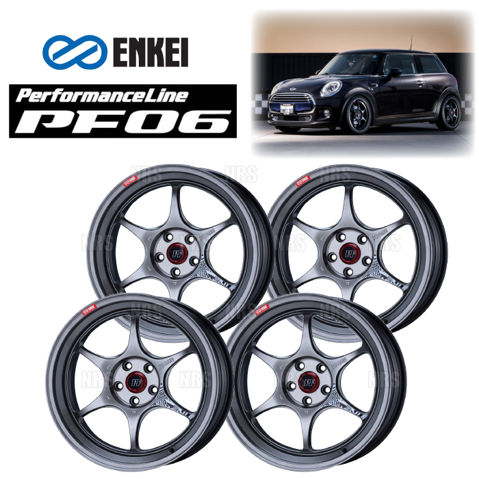 ENKEI エンケイ PF06 (HSB ハイパーシルバー/フロントフェイス) 7.0J x 16インチ +35 PCD100 4穴 4本セット (PF06-C004-HSB-4S
