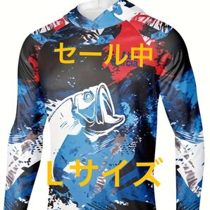 フィッシングウェア スポーツウェア フード付き 速乾 通気性 快適 UVカット ラッシュガード 日本サイズL