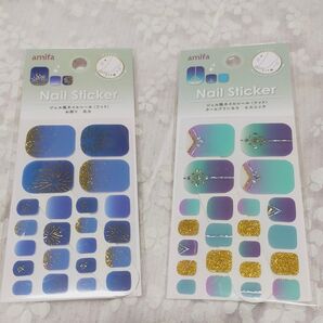 amifa アミファ ジェル風ネイルシールフット用2種類