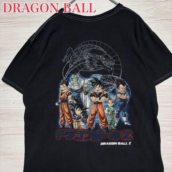 【両面デザイン】DRAGON BALL Z ドラゴンボール Tシャツ Lサイズ 海外輸入 バックプリント ワンポイント キャラクター アニメ