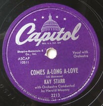 ◆ KAY STARR ◆ Three Letters / Comes A Long A Love ◆ Capitol 2213 (78rpm SP) ◆_画像2