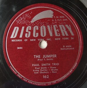 * PAUL SMITH Trio * The Jumper / Pick Yourself Up * Discovery 162 (78rpm SP) *