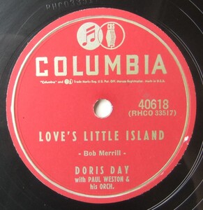 ◆ DORIS DAY ◆ Let It Ring / Love ' s Little Island ◆ Columbia 40618 (78rpm SP) ◆