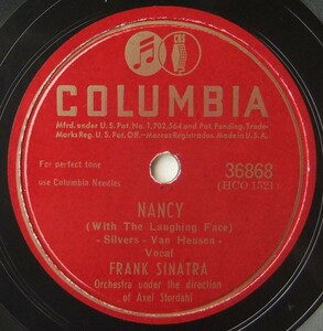 * FRANK SINATRA * Nancy / Cradle Song * Columbia 36868 (78rpm SP) *