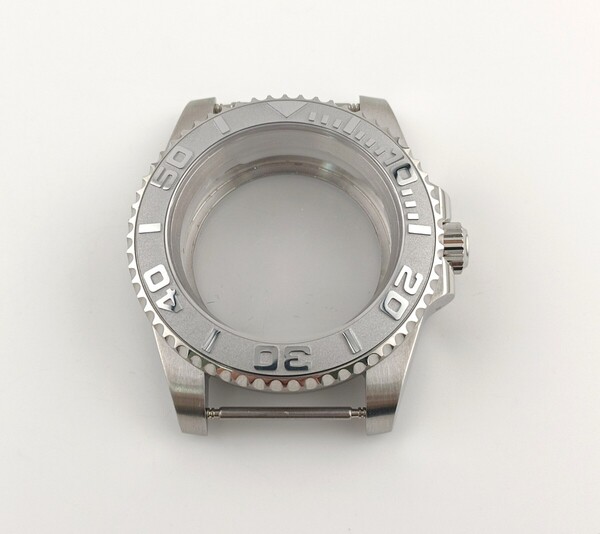 腕時計 ノンデイト ケース マットシルバー スケルトン裏蓋 【対応ムーブメント】SEIKO NH35/NH36/4r35/4R36 セイコー