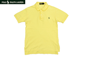 S-7038★送料無料★Polo by Ralph Lauren ポロ ラルフローレン★正規品 ライトイエロー 鹿の子 半袖ポロシャツ S