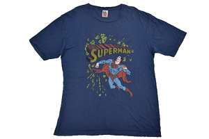 S-7187* free shipping *JUNK FOOD junk food Superman * American Comics blue blue color short sleeves T-shirt XL