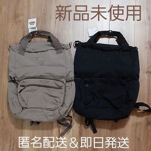 最終価格【新品未使用】littleweekend リトルウィークエンドマザーズリュックマザーズバッグブラウン&ブラック2点セット