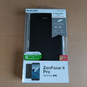 ◎ELECOM ZenFone4Proケース手帳型ソフトレザーカバー薄型磁石付 ブラック PM-ZN4PPLFUBK