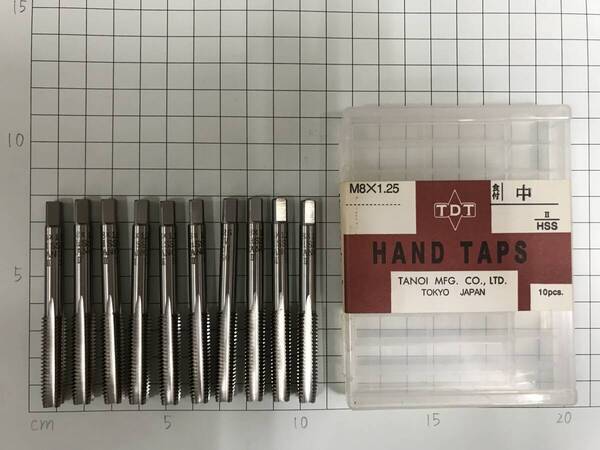 TANOI ハンドタップ M8×1.25 中タップ 10本セット 未使用・在庫品
