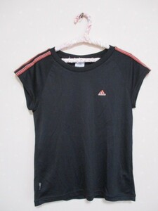 ●　　adidas 　アディダス　●　半袖Ｔシャツ　■ 　レディス　Ｓ　黒