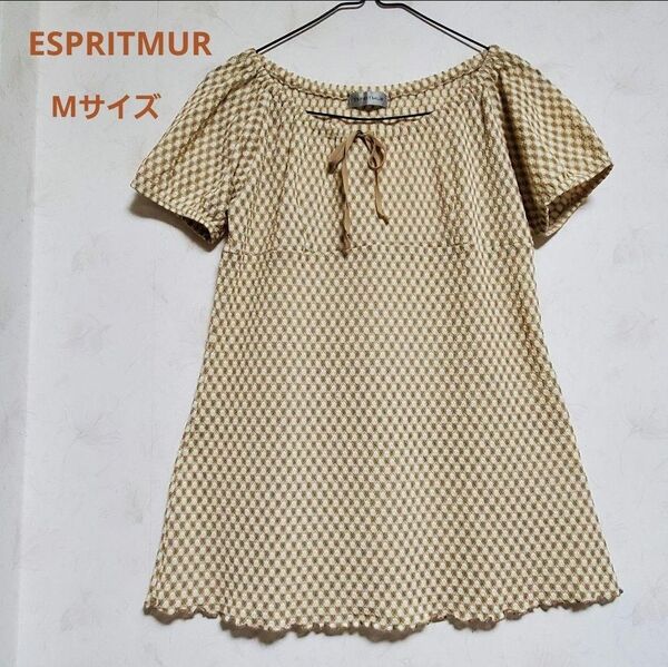 最終価格 ESPRITMUR エスプリミュール トップス ブラウス 半袖 Mサイズ