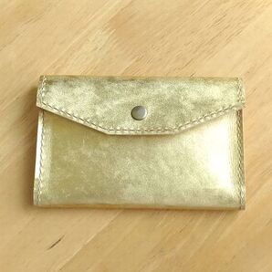 ●櫻●通帳入れ☆手づくり☆革製♪TK510(色=ゴールド)光沢有り:通帳ケース,書類ケース,ハンドメイド作品