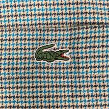 【美品】LACOSTE ラコステ ネルシャツ サイズ3 水色/白/薄茶/紺 長袖 CH028Y 日本製 大沢商会_画像4