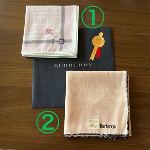 《30日迄の限定SALE》No.2【新品未使用】Burberry(バーバリー)大判ハンカチ 2枚セット
