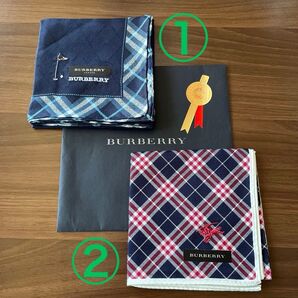 《30日迄の限定SALE》No.10【新品未使用】Burberry(バーバリー)大判ハンカチ 2枚セット