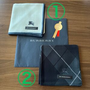 《30日迄の限定SALE》No.15【新品未使用】Burberry(バーバリー)大判ハンカチ 2枚セット