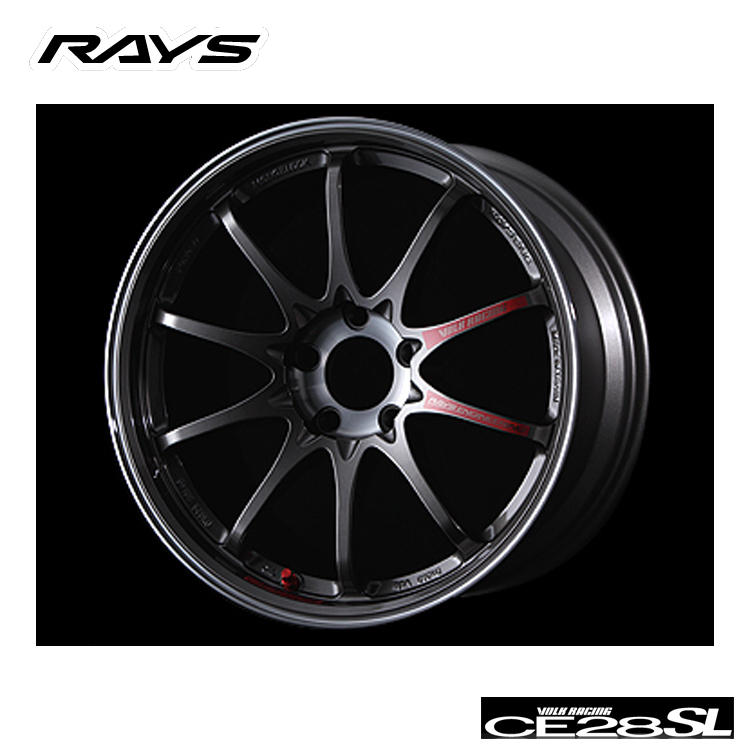 送料無料 レイズ VOLKRACING CE28SL (PG) 8.5J-18 +35 5H-114.3 (18インチ) 5H114.3 8.5J+35【4本セット 新品】